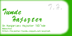 tunde hajszter business card